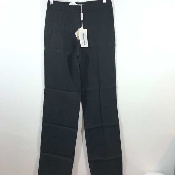 MaxMara Black Wide Leg Agami Linen Pants 4 - Picture 2 of 8